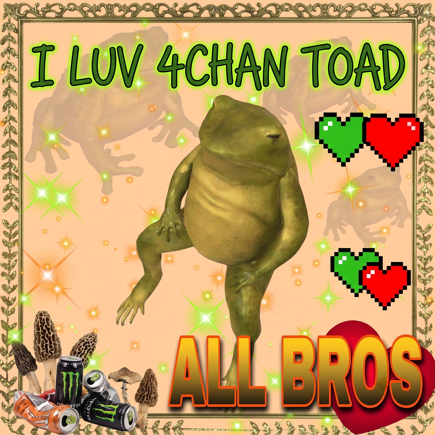I LUV 4CHAN TOAD collage meme